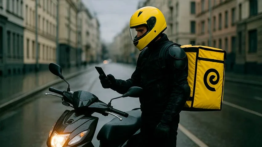 Курьеры на мотоцикле и скутере